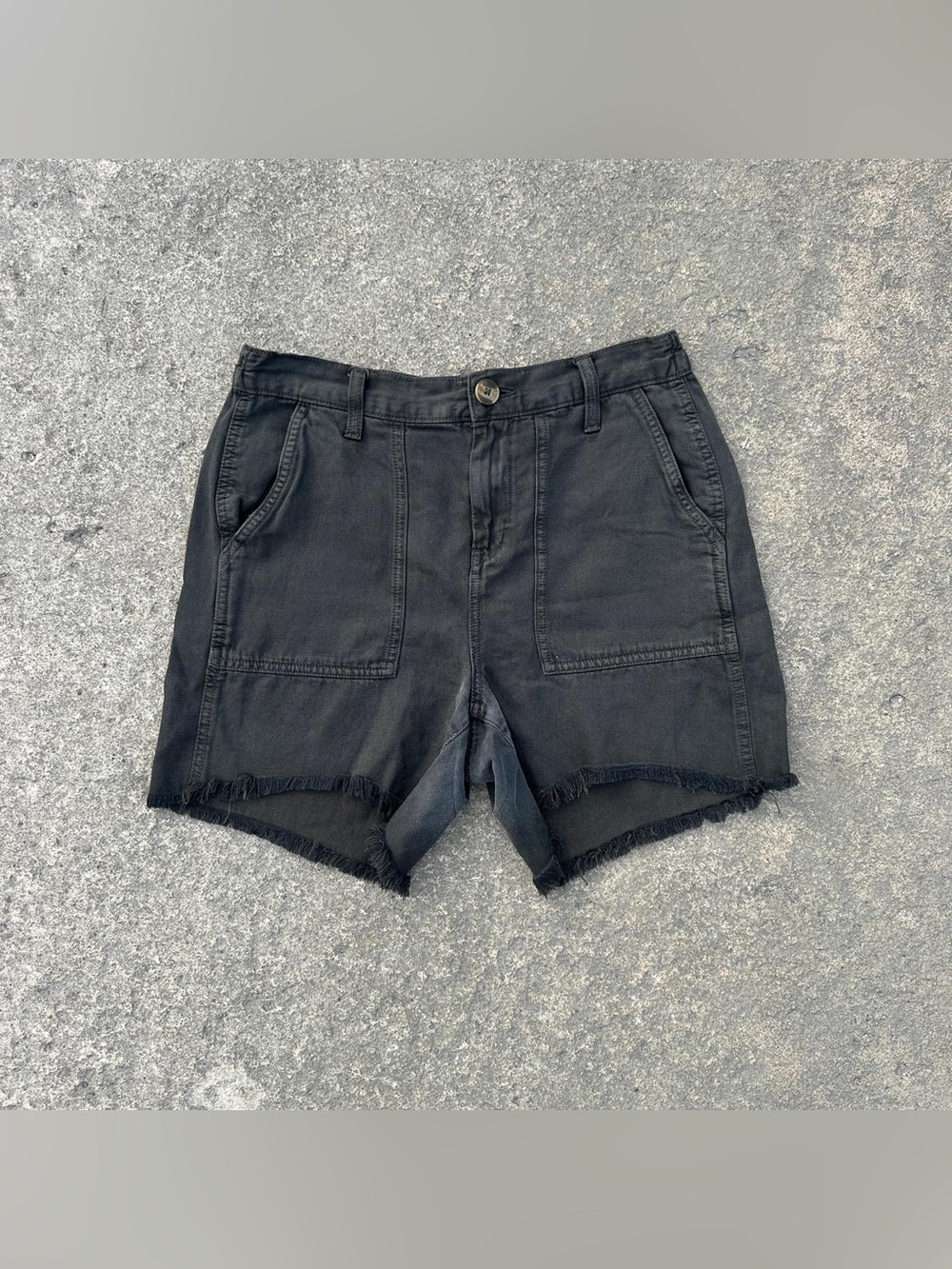 AERIE Women Washed Denim Shorts, Black - Picture 4 of 5